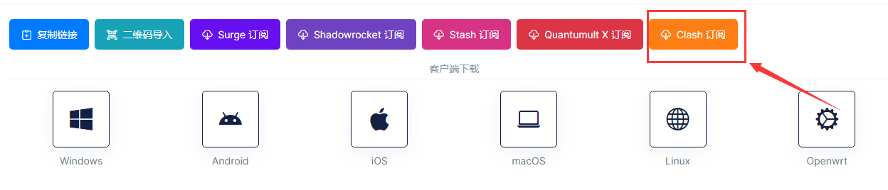 Clash订阅条目示例